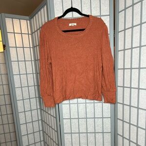 Madewell Burnt Orange Crew Neck Sweater